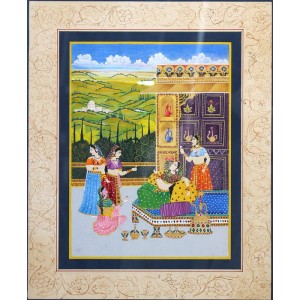 Hadiqa Shaikh, 15 x 12 Inch, Gouache on Wasli, Mughal Painting, AC HDSK-003